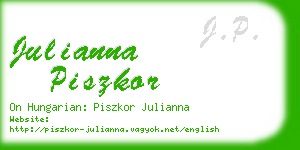 julianna piszkor business card